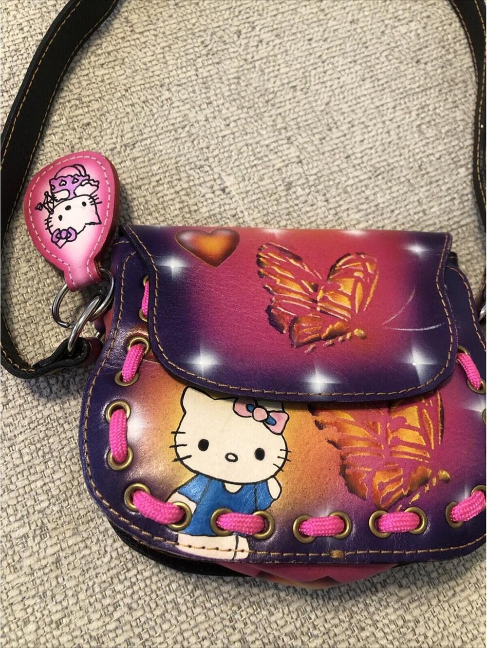Vtg Faux Leather Hello Kitty Purse. Sanrio Character Kitty White - Picture 3 of 10